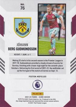 2021-22 Score Premier League #76 Johann Berg Gudmundsson Back