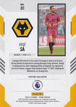 2021-22 Score Premier League #81 Jose Sa Back