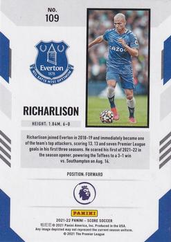 2021-22 Score Premier League #109 Richarlison Back