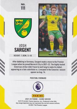 2021-22 Score Premier League #111 Josh Sargent Back