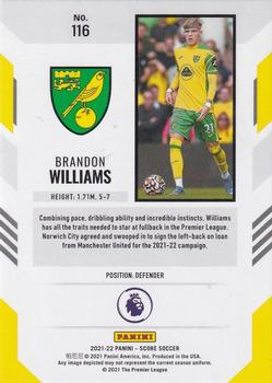 2021-22 Score Premier League #116 Brandon Williams Back