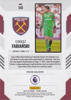 2021-22 Score Premier League #141 Lukasz Fabianski Back