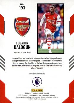 2021-22 Score Premier League #193 Folarin Balogun Back
