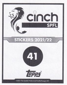 2021-22 Topps SPFL Stickers #41 David Turnbull Back
