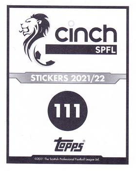 2021-22 Topps SPFL Stickers #111 Paul Hanlon Back