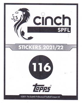 2021-22 Topps SPFL Stickers #116 Joe Newell Back
