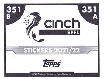 2021-22 Topps SPFL Stickers #351 Ruari Paton / Ruben Soares-Junior Back