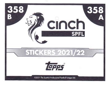 2021-22 Topps SPFL Stickers #358 Ross Matthews / Dylan Tait Back