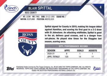 2021-22 Topps Chrome SPFL #4 Blair Spittal Back