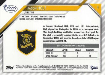 2021-22 Topps Chrome SPFL #5 Jason Holt Back