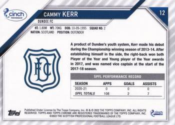2021-22 Topps Chrome SPFL #12 Cammy Kerr Back