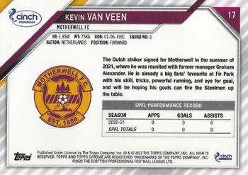 2021-22 Topps Chrome SPFL #17 Kevin van Veen Back