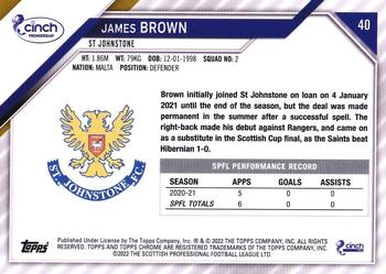 2021-22 Topps Chrome SPFL #40 James Brown Back