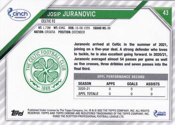 2021-22 Topps Chrome SPFL #43 Josip Juranovic Back