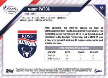 2021-22 Topps Chrome SPFL #55 Harry Paton Back