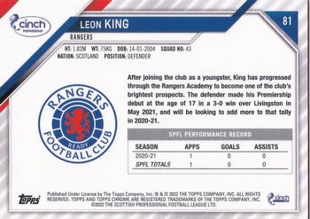 2021-22 Topps Chrome SPFL #81 Leon King Back
