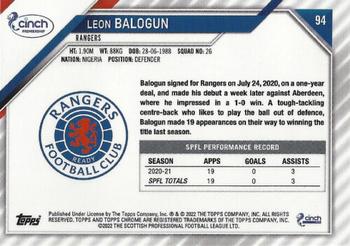 2021-22 Topps Chrome SPFL #94 Leon Balogun Back