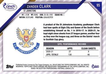 2021-22 Topps Chrome SPFL #95 Zander Clark Back
