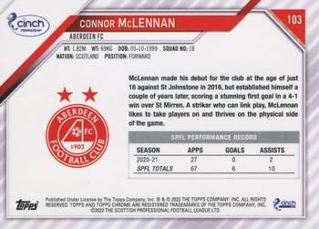 2021-22 Topps Chrome SPFL #103 Connor McLennan Back