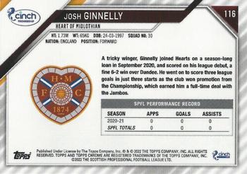 2021-22 Topps Chrome SPFL #116 Josh Ginnelly Back