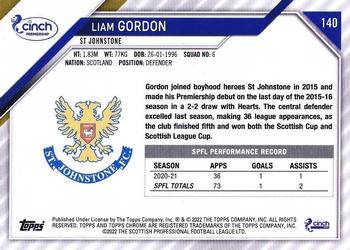 2021-22 Topps Chrome SPFL #140 Liam Gordon Back