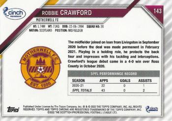 2021-22 Topps Chrome SPFL #143 Robbie Crawford Back