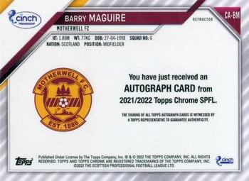 2021-22 Topps Chrome SPFL - Autographs #CA-BM Barry Maguire Back