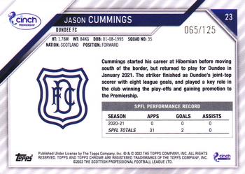 2021-22 Topps Chrome SPFL - Blue Tartan #23 Jason Cummings Back