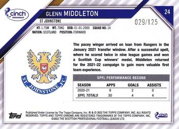 2021-22 Topps Chrome SPFL - Blue Tartan #24 Glenn Middleton Back