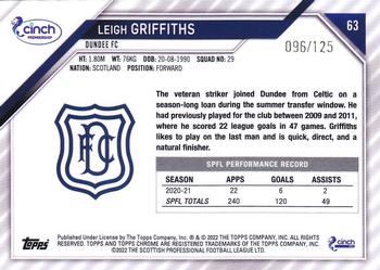 2021-22 Topps Chrome SPFL - Blue Tartan #63 Leigh Griffiths Back