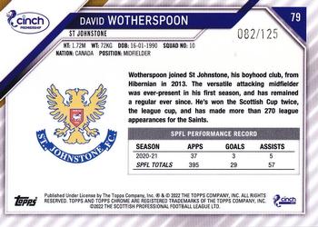2021-22 Topps Chrome SPFL - Blue Tartan #79 David Wotherspoon Back