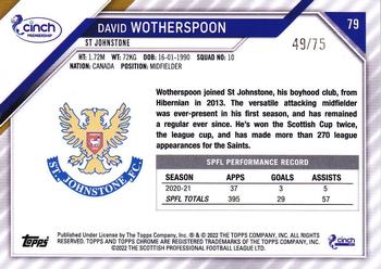 2021-22 Topps Chrome SPFL - Gold #79 David Wotherspoon Back