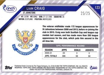 2021-22 Topps Chrome SPFL - Orange #123 Liam Craig Back