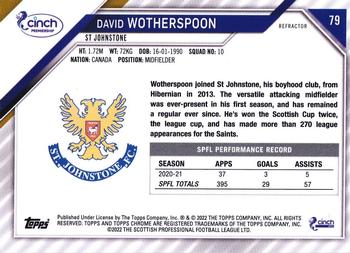 2021-22 Topps Chrome SPFL - Refractor #79 David Wotherspoon Back