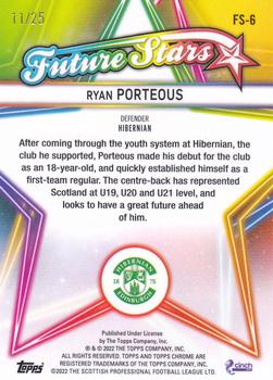 2021-22 Topps Chrome SPFL - Future Stars Orange #FS-6 Ryan Porteous Back