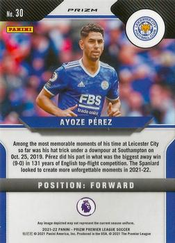 2021-22 Panini Prizm Premier League - Breakaway Prizms #30 Ayoze Perez Back
