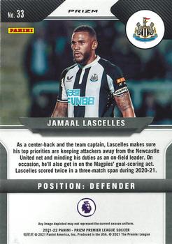 2021-22 Panini Prizm Premier League - Breakaway Prizms #33 Jamaal Lascelles Back