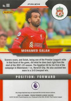2021-22 Panini Prizm Premier League - Breakaway Prizms #88 Mohamed Salah Back