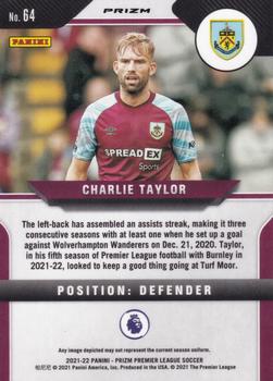 2021-22 Panini Prizm Premier League - Prizms Pink Ice #64 Charlie Taylor Back