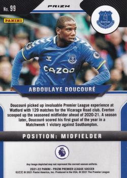 2021-22 Panini Prizm Premier League - Prizms Pink Ice #99 Abdoulaye Doucoure Back