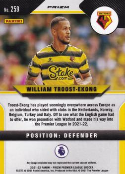 2021-22 Panini Prizm Premier League - Prizms Pink Ice #259 William Troost-Ekong Back