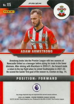 2021-22 Panini Prizm Premier League - Prizms Silver #115 Adam Armstrong Back