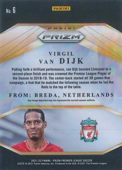 2021-22 Panini Prizm Premier League - Brilliance #6 Virgil van Dijk Back