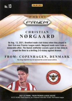 2021-22 Panini Prizm Premier League - Brilliance #13 Christian Norgaard Back