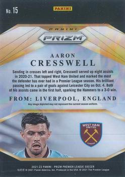 2021-22 Panini Prizm Premier League - Brilliance #15 Aaron Cresswell Back