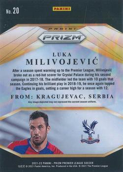 2021-22 Panini Prizm Premier League - Brilliance #20 Luka Milivojevic Back