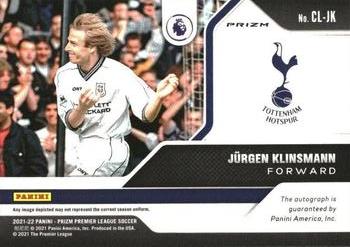 2021-22 Panini Prizm Premier League - Club Legends Signatures Prizms Pink Ice #CL-JK Jurgen Klinsmann Back