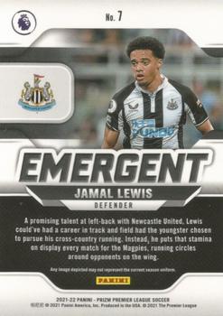 2021-22 Panini Prizm Premier League - Emergent #7 Jamal Lewis Back