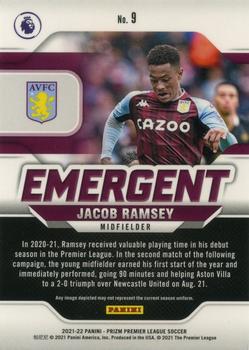 2021-22 Panini Prizm Premier League - Emergent #9 Jacob Ramsey Back