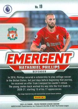 2021-22 Panini Prizm Premier League - Emergent #19 Nathaniel Phillips Back